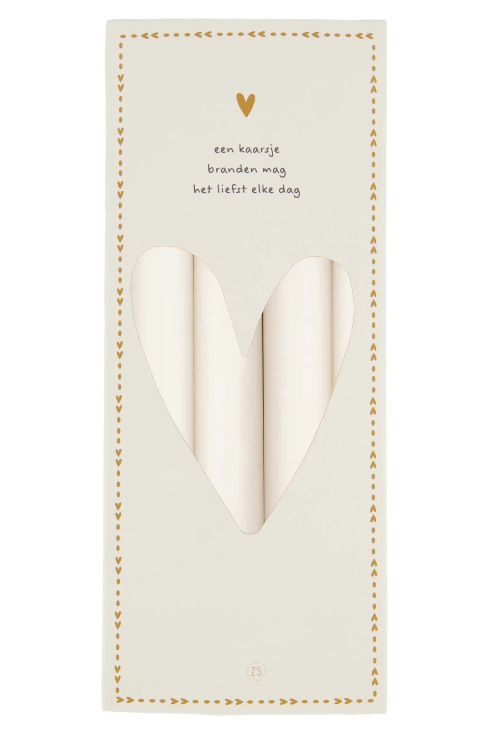 zusss 4 rustieke kaarsen 20cm kleur off white