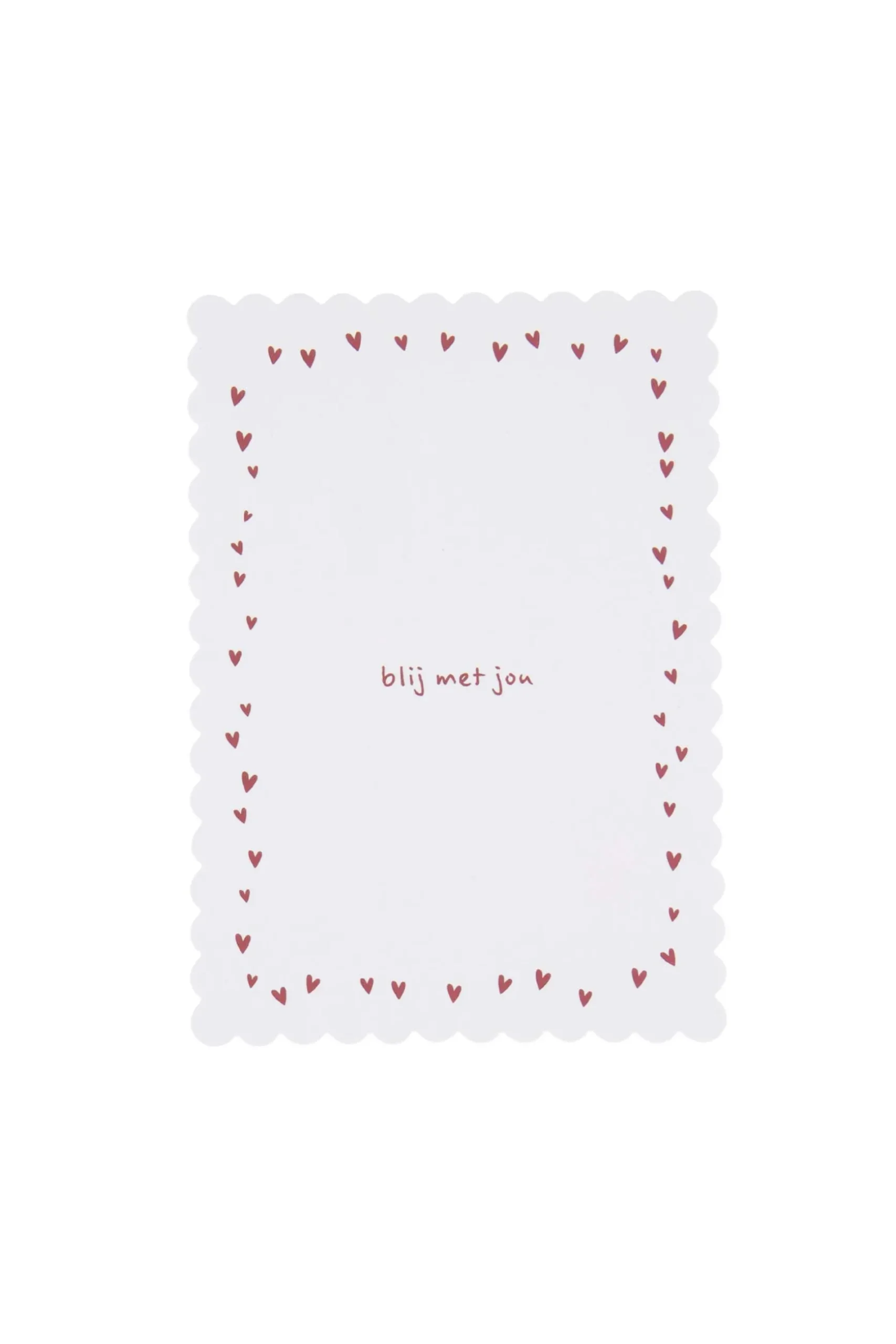 zusss ansichtkaart blij met jou wit/rood