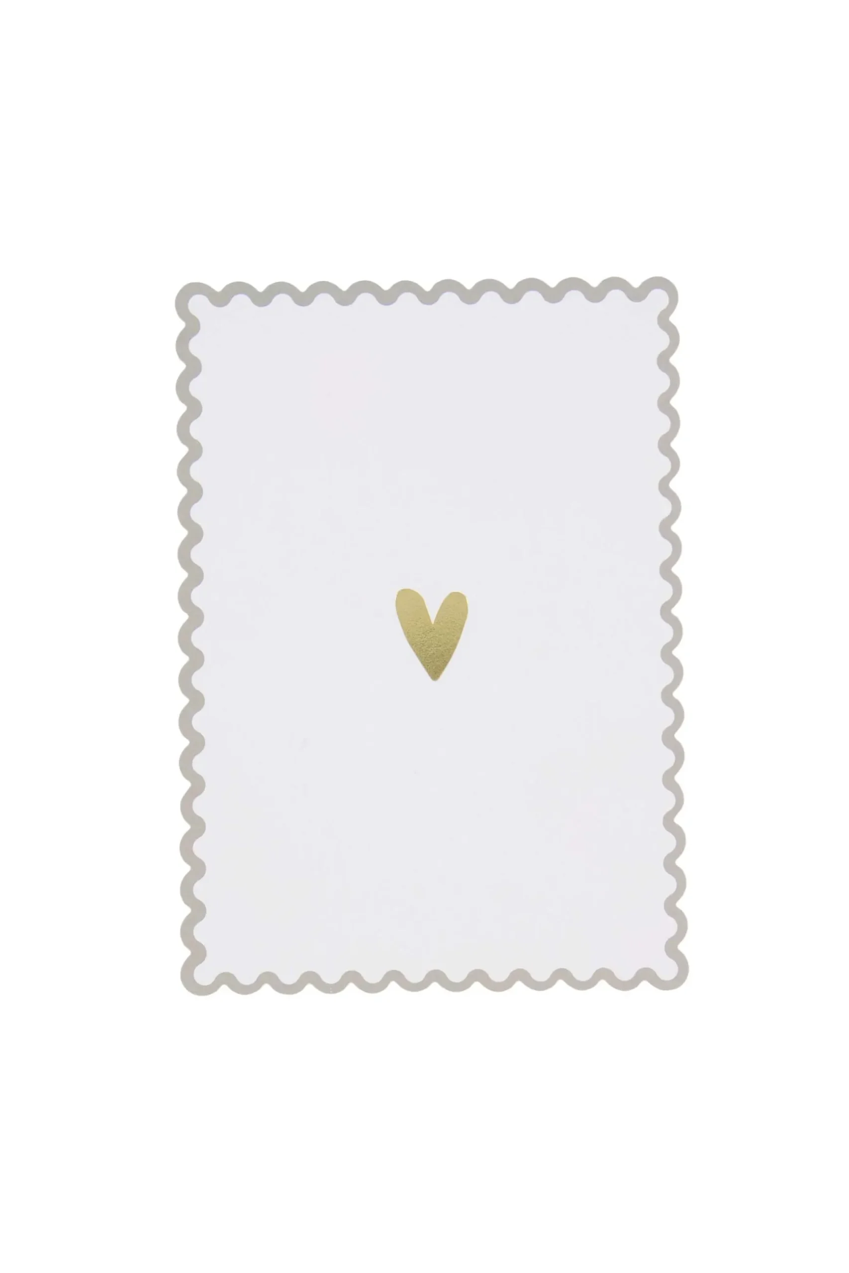zusss ansichtkaart hartje schulp wit/goud/zand