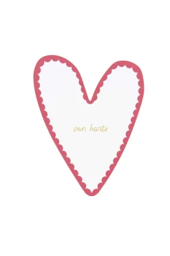zusss ansichtkaart hartje van harte wit/rood