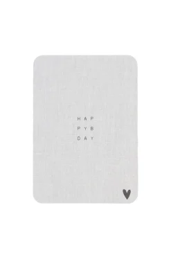 zusss ansichtkaart ronde hoeken happy birthday linnen