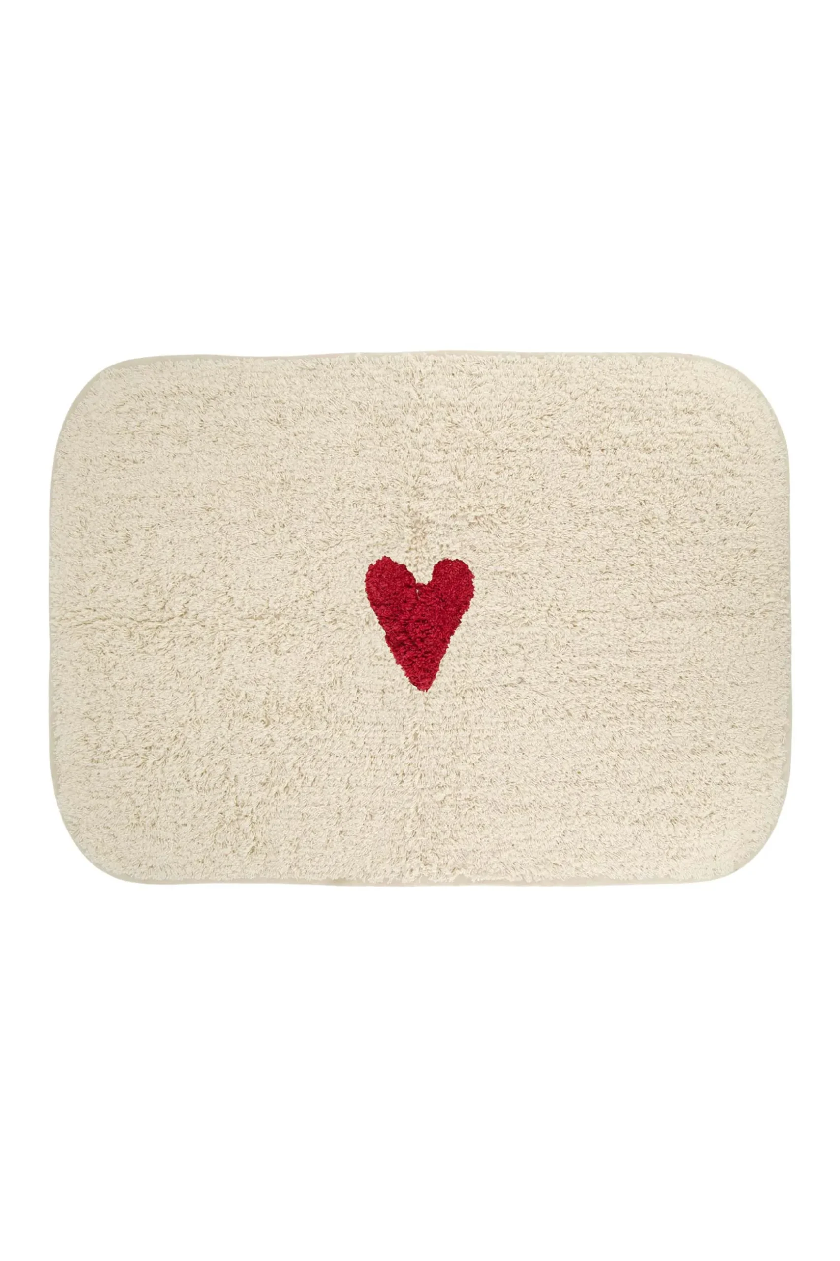 zusss badmat hartje roze rood/off white