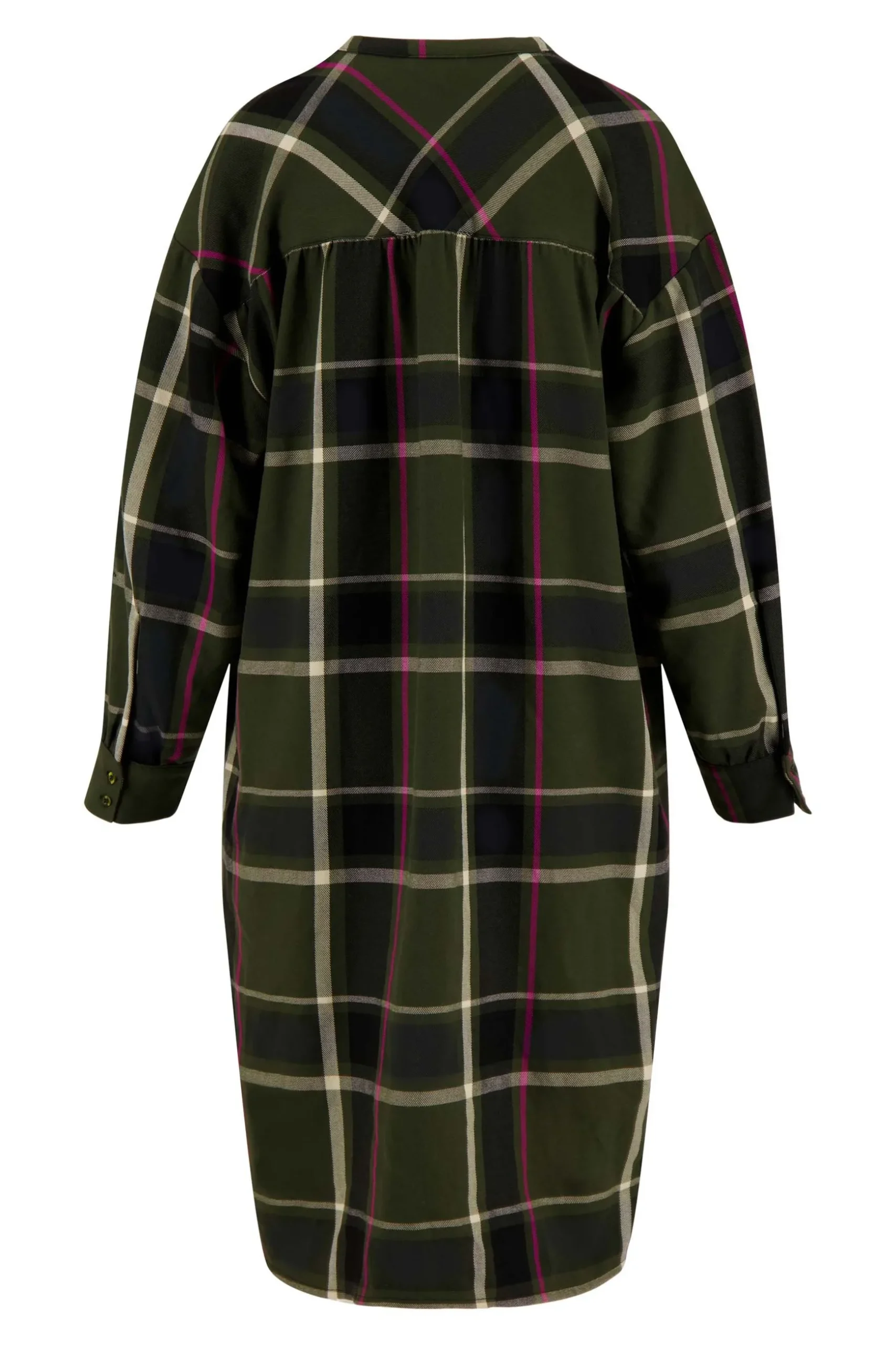 zusss blousejurk met ruit donkergroen