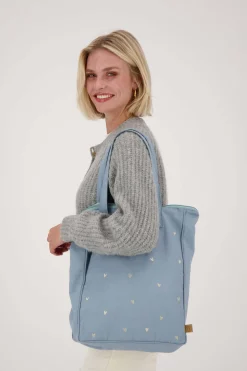 zusss boodschappentas hartje grijsblauw