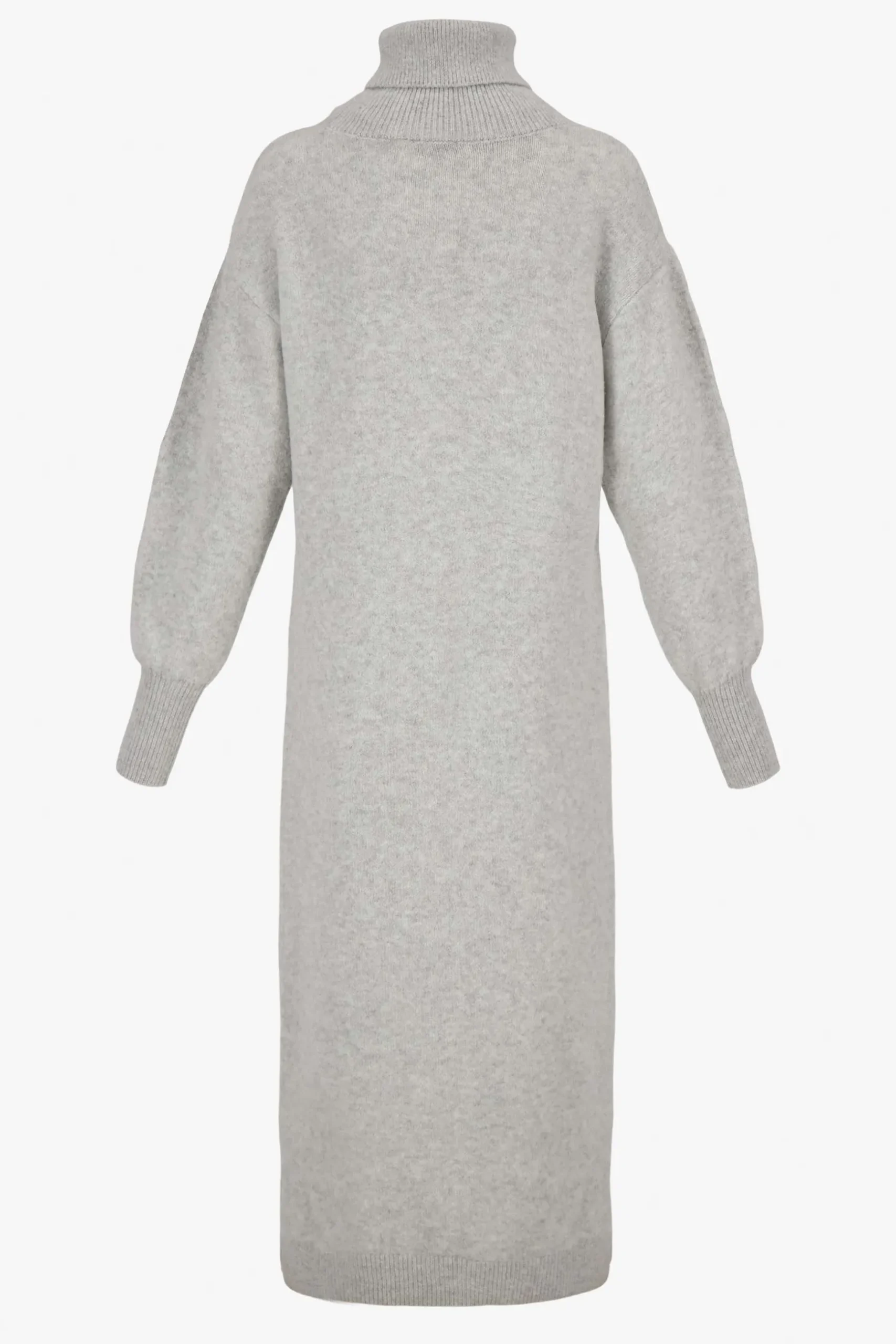 zusss brei jurk met wijde mouwen lichtgrijs