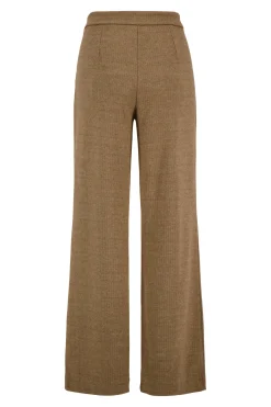 zusss broek met visgraat structuur beige