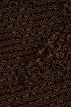 zusss col met blockprint zwart/camel