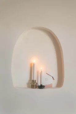 zusss doosje met 10 smalle kaarsjes 17cm poederroze