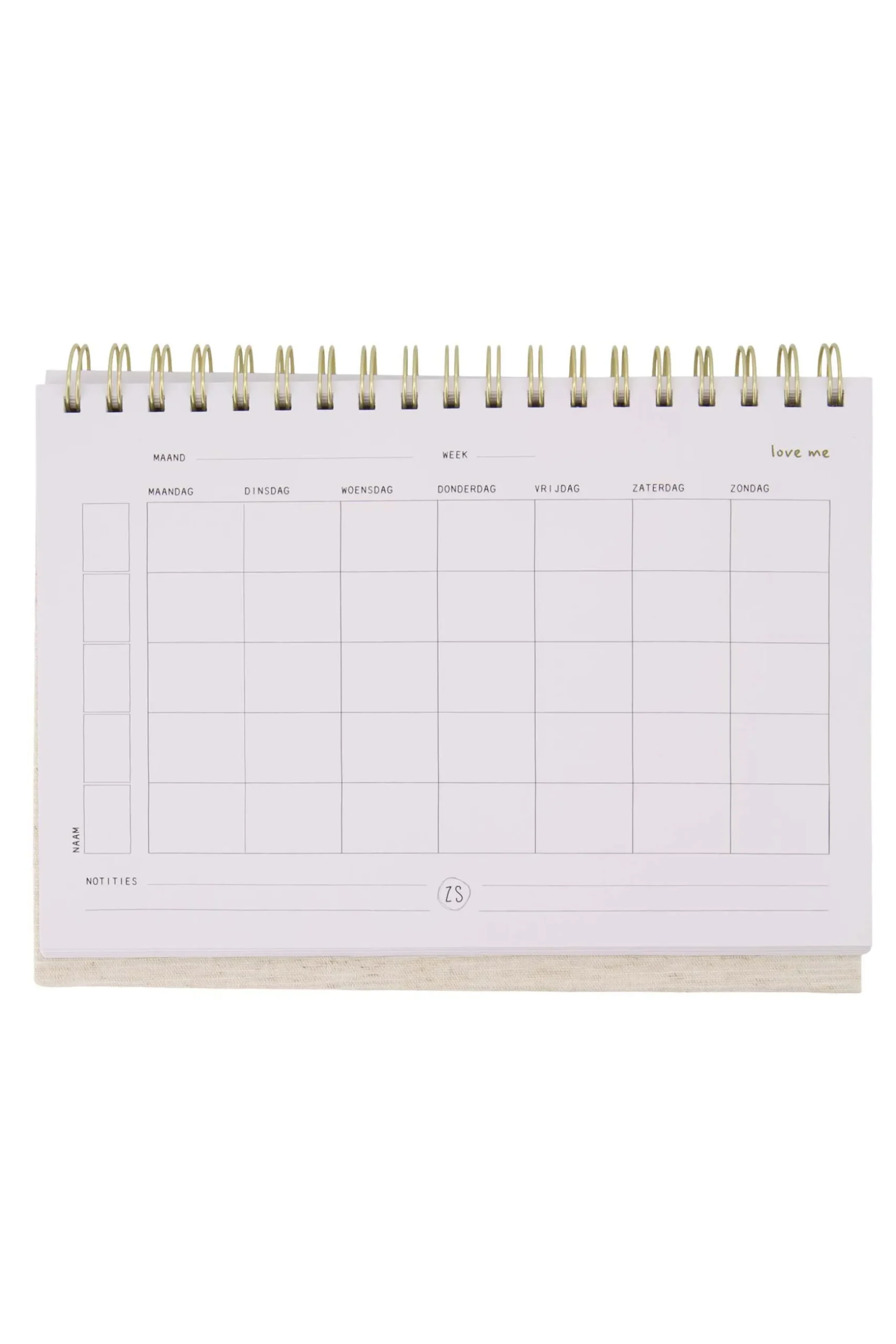 zusss familieplanner pluk de dag wit/goud