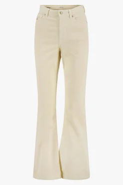 zusss flared corduroy broek ecru