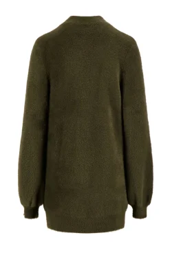 zusss fluffy vest donkergroen