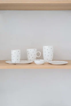 zusss gebaksbordje hartjes wit/antracietgrijs