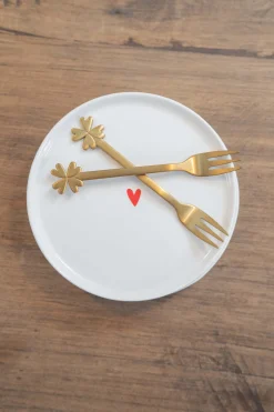 zusss gebaksbordje wit met hartje rood