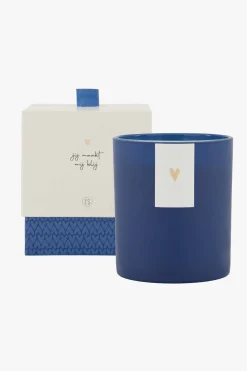 zusss geurkaars in glas jij maakt mij blij donkerblauw