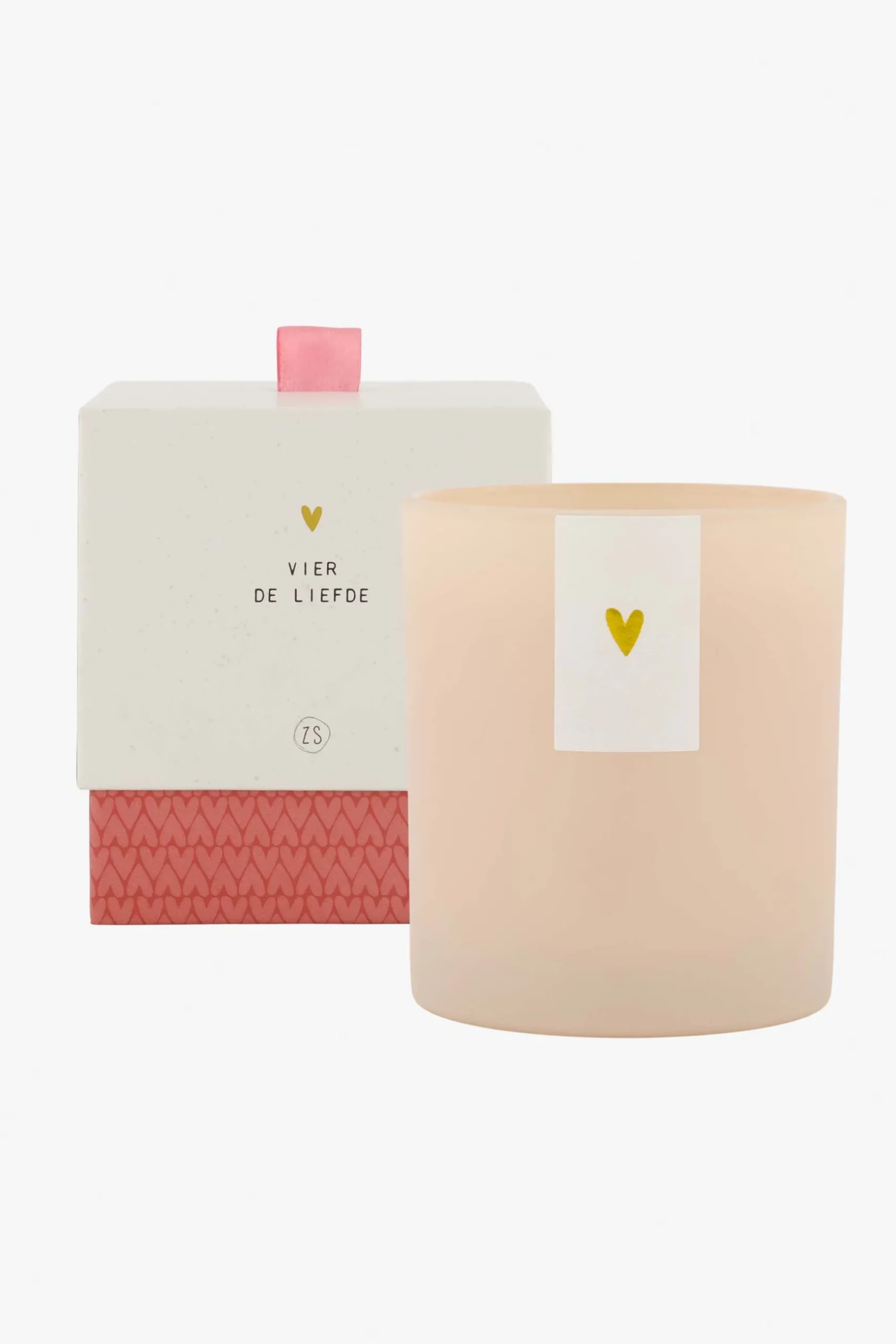zusss geurkaars in glas vier de liefde poederroze