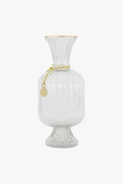 zusss glazen ribbelvaasje M helder