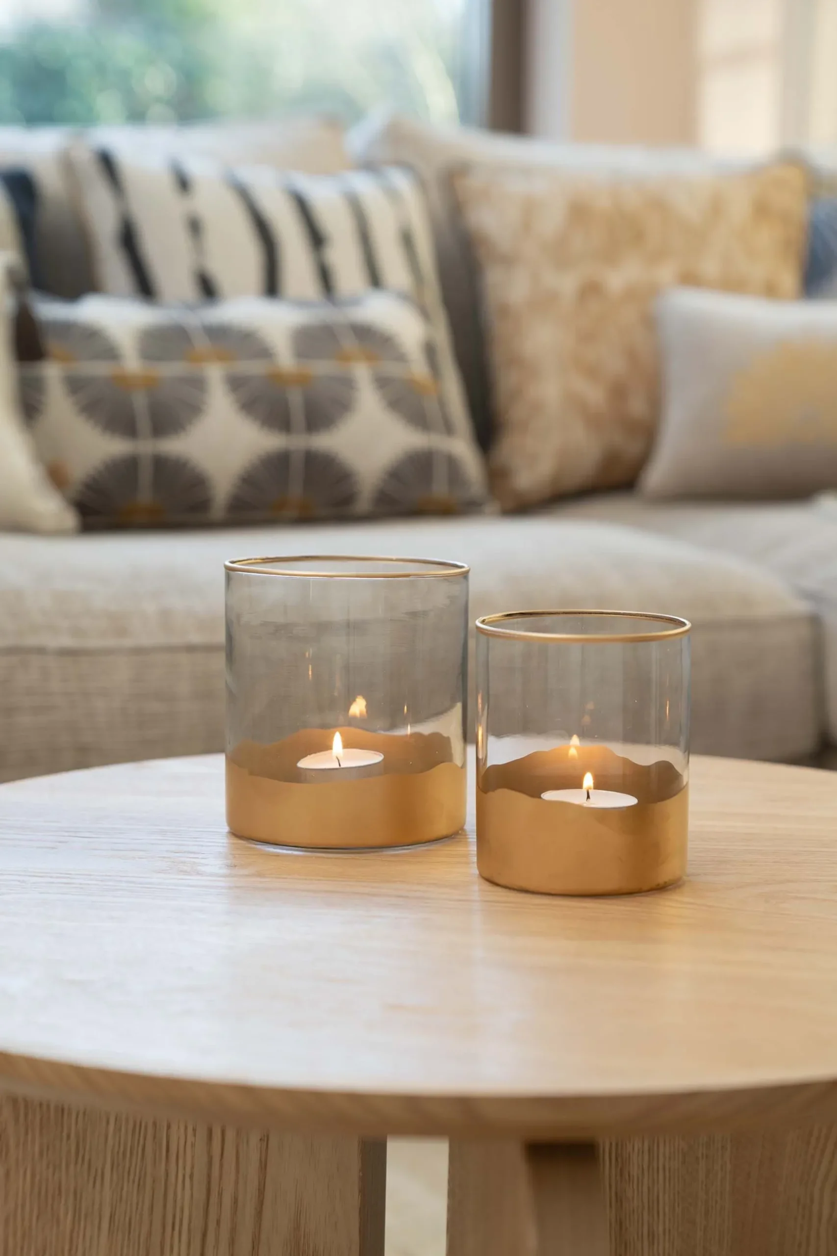 zusss glazen waxinelichthouder S goud