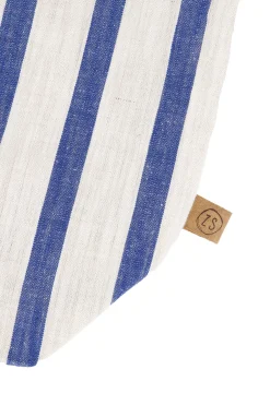 zusss grote boodschappentas gestreept peper en zout/kobaltblauw