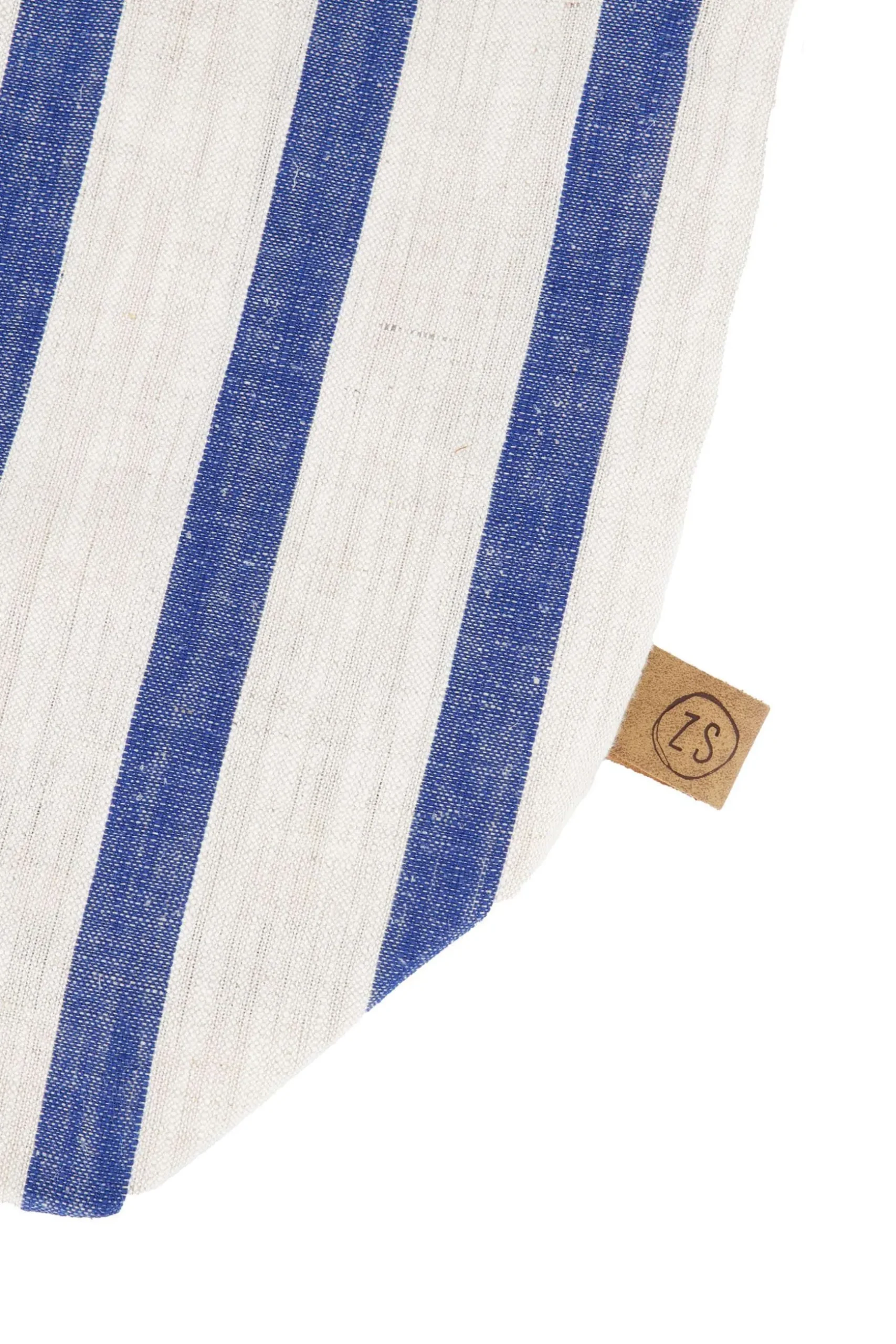 zusss grote boodschappentas gestreept peper en zout/kobaltblauw