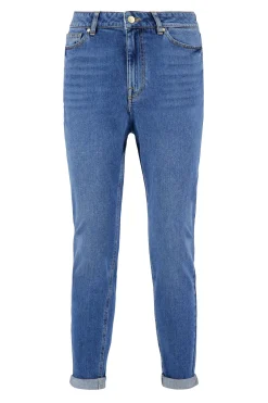 zusss high waist jeans midden blauw