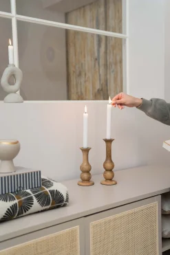 zusss houten kandelaar M naturel