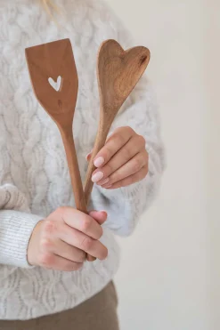zusss houten spatel hartje donkerbruin