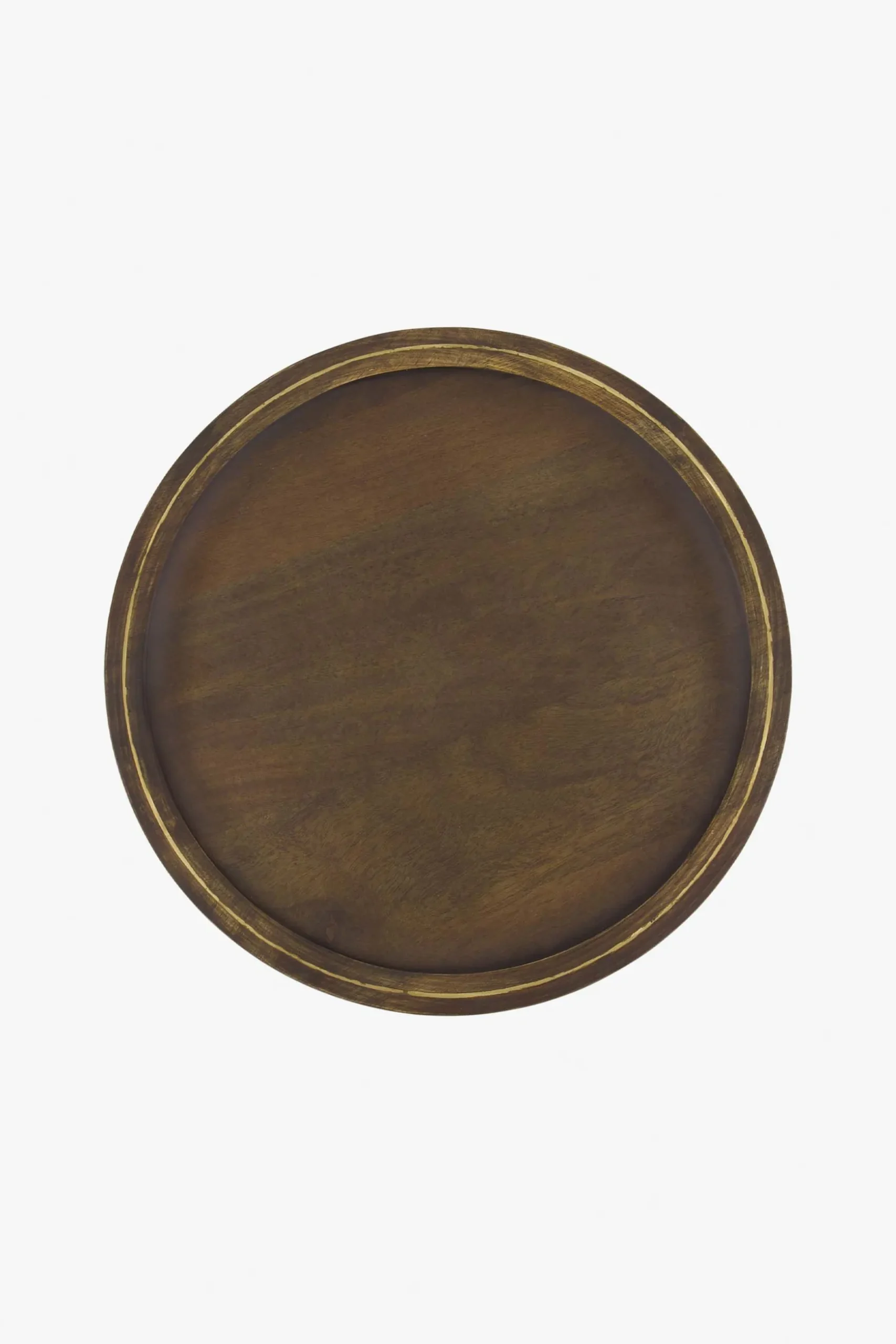 zusss houten stylingbord 40 cm donkerbruin /goud