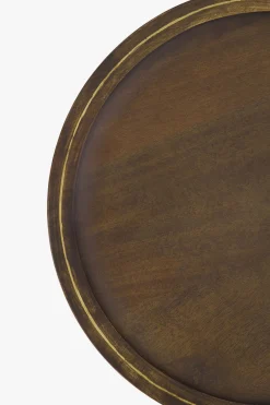 zusss houten stylingbord 30 cm donkerbruin /goud