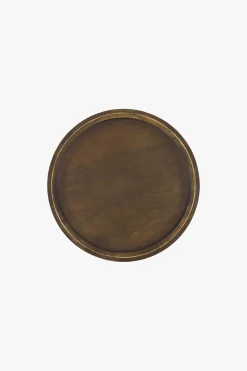 zusss houten stylingbord 30 cm donkerbruin /goud