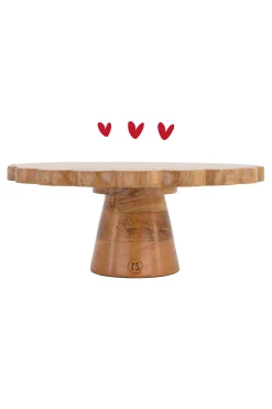 zusss houten taartplateau donkerbruin