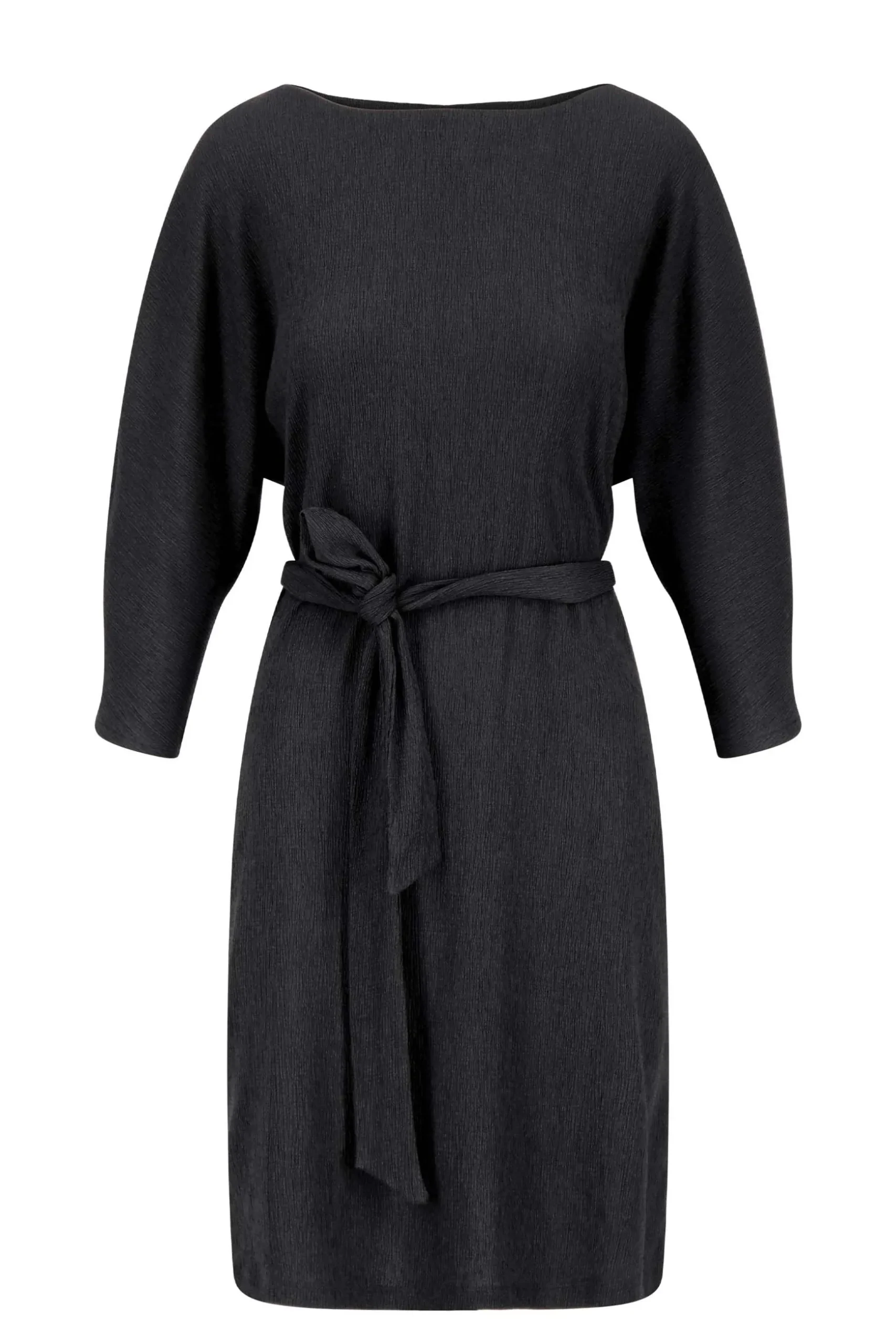 zusss jurk van crinkle stof antracietgrijs