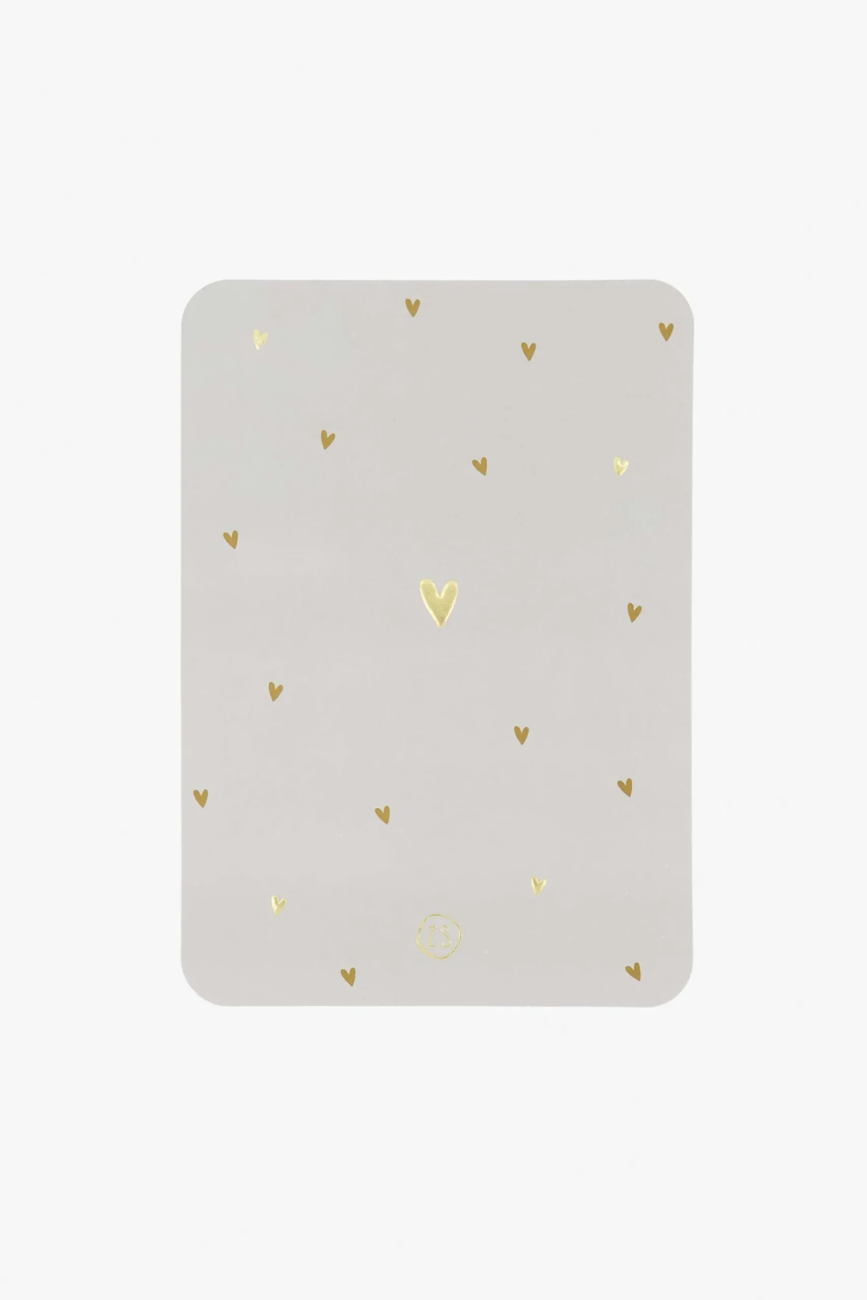 zusss kaart ronde hoeken hartjes wit/goud