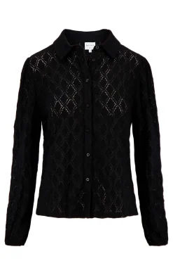 zusss kanten blouse zwart