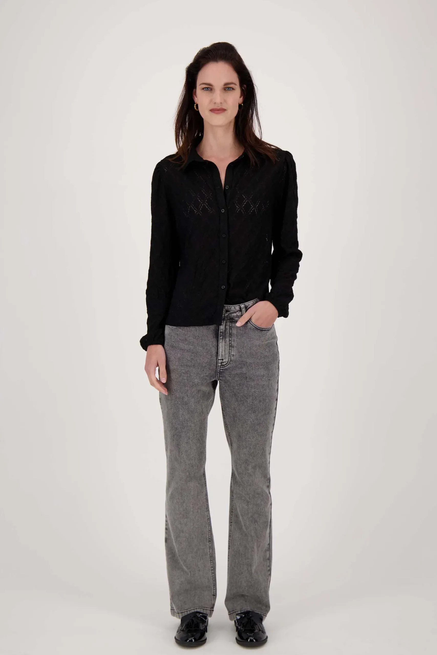 zusss kanten blouse zwart