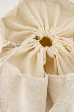 zusss katoenen tas met logoprint zand/wit