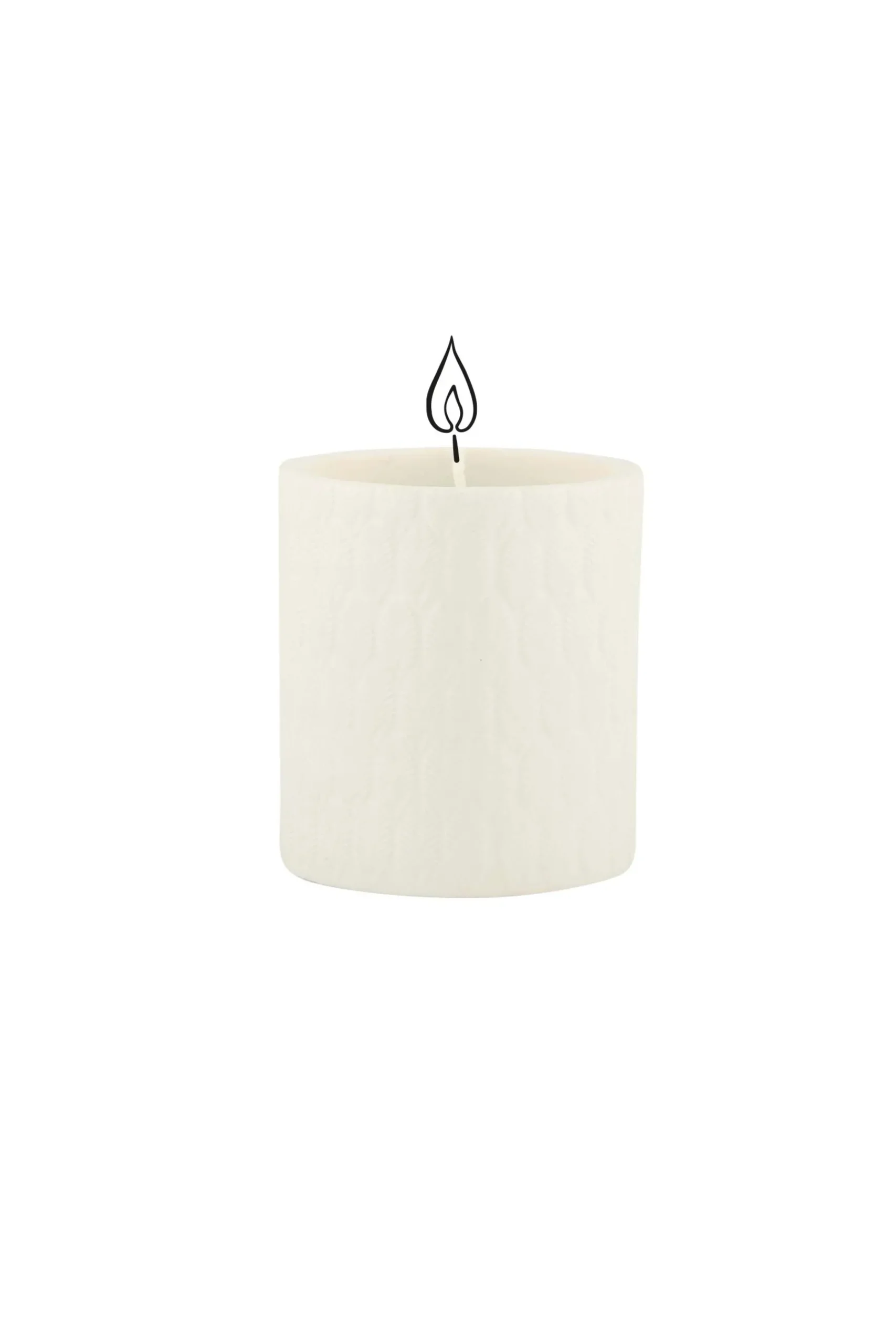 zusss keramieken geurkaarsje structuur veertjes wit s