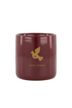 zusss keramieken geurkaars warme wol warm wishes donkerrood L