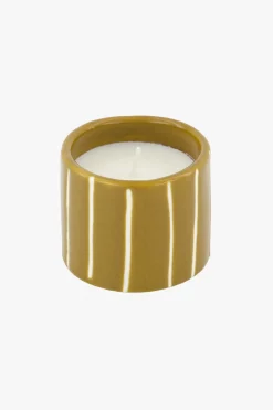 zusss keramieken geurkaarsje met houten deksel hartje oker