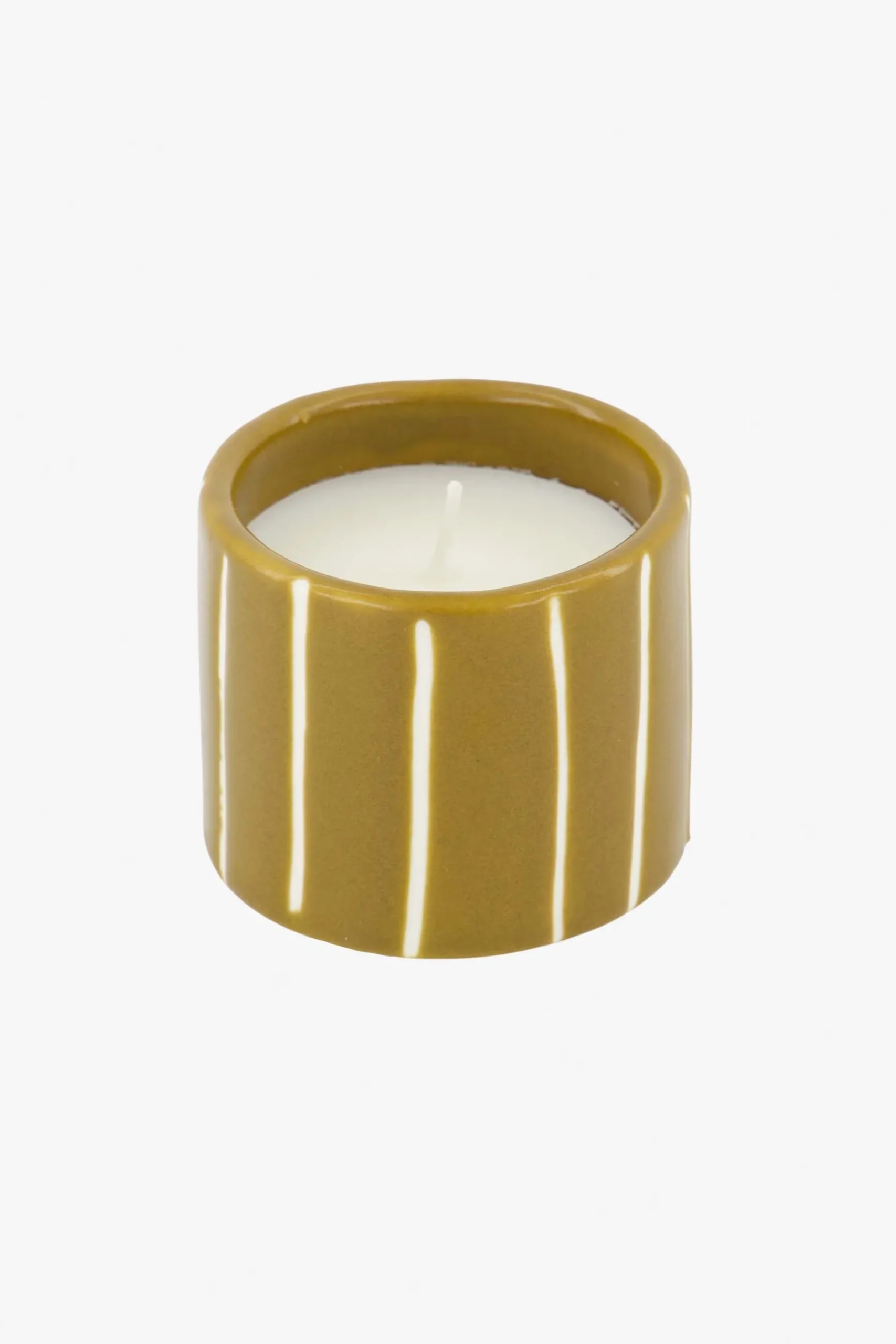 zusss keramieken geurkaarsje met houten deksel hartje oker