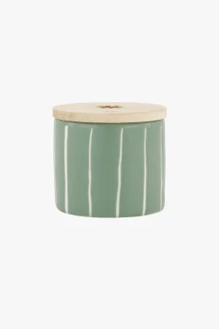 zusss keramieken geurkaarsje met houten deksel klavertje salie