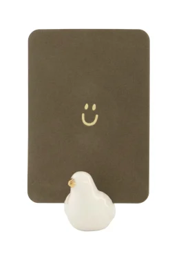 zusss keramieken kaartenhouder vogel wit