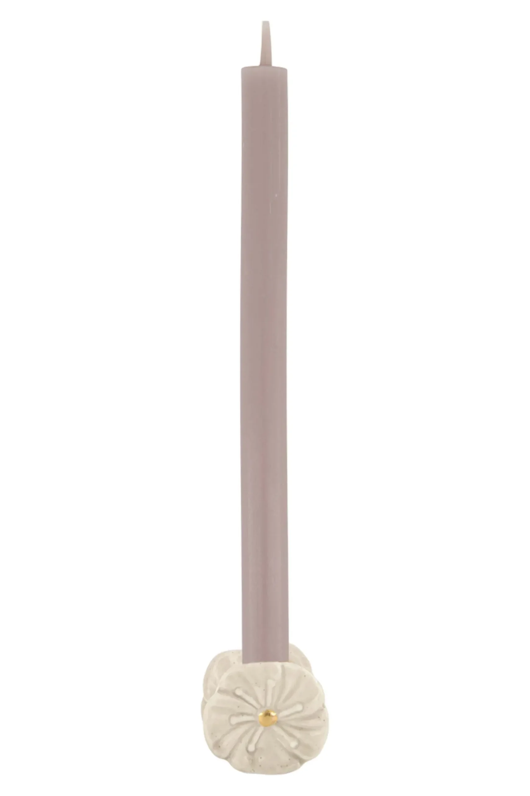 zusss keramieken kandelaartje bloem beige