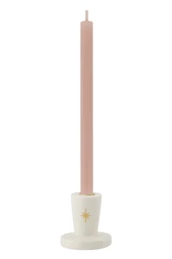 zusss keramieken kandelaar gouden ster wit