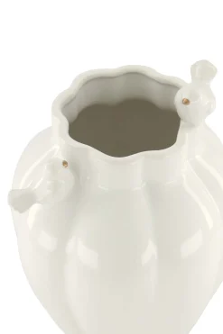 zusss keramieken vaas vogeltjes wit