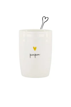 zusss koffiemok goud hartje papa wit