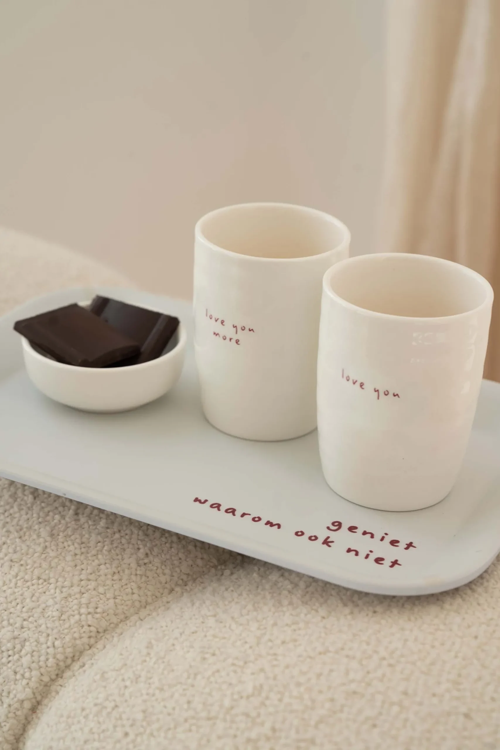 zusss koffiemok love you more wit/rood