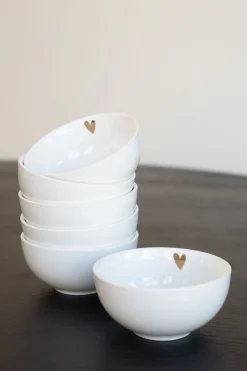 zusss kom goud hartje wit (set van 6)