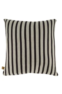 zusss kussen fijn gebreid streep 45x45cm zand/donkerblauw