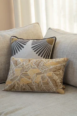 zusss kussen graanprint 50x30cm zand/oker/goud