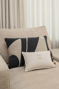 zusss kussen grafisch element 60x40cm antraciet